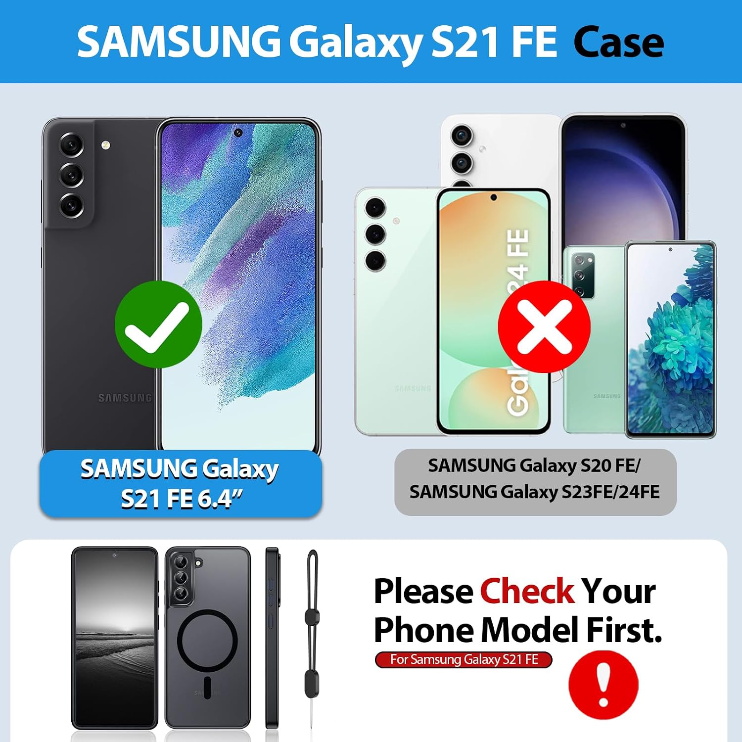 Detalle de Samsung S21 FE Case with Mag-Safe, 0.5 mm