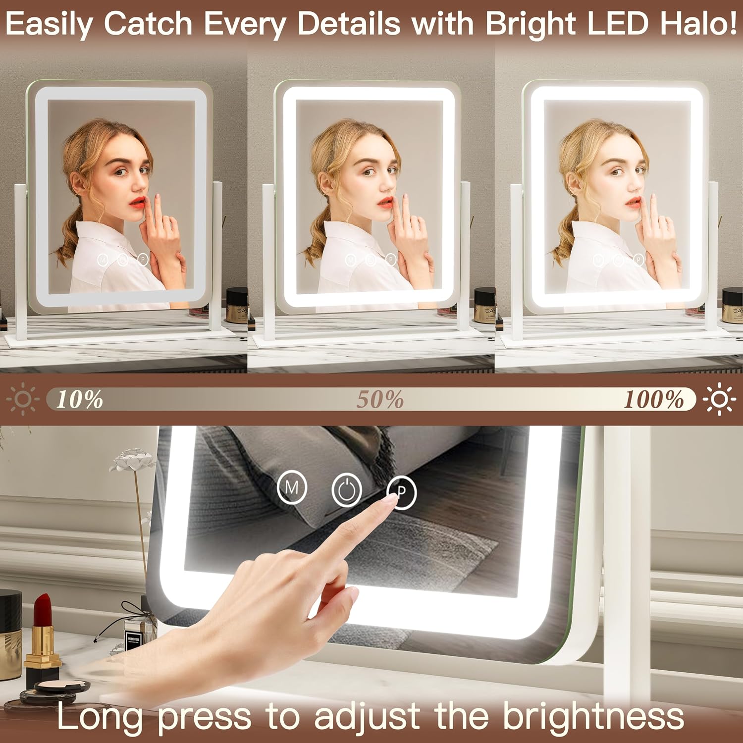 Detalle 2 de FENNIO Vanity Mirror with Lights 15"