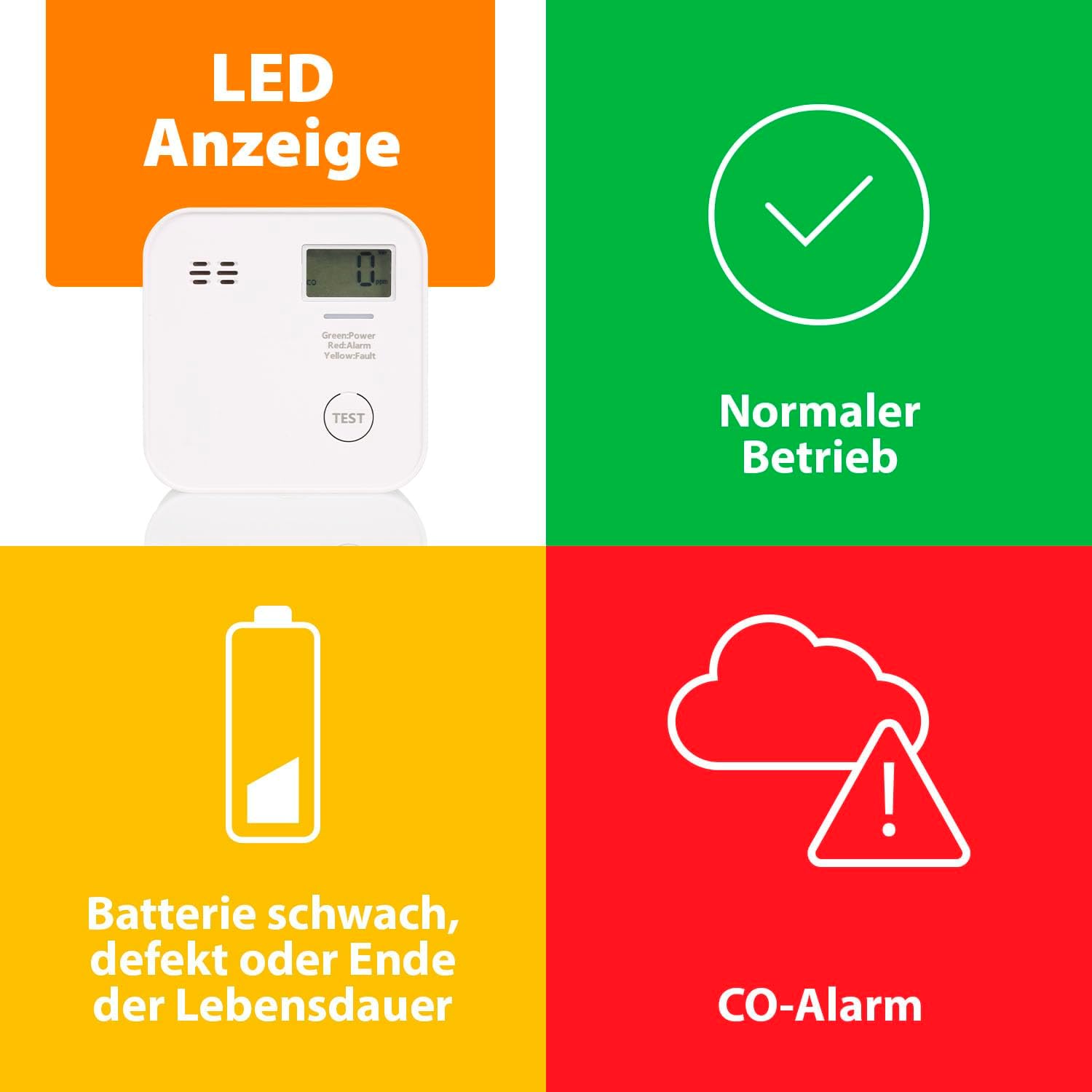 Thumbnail 5 de Smartwares FGA-13091 CO-Melder 10 Jahre Batterie