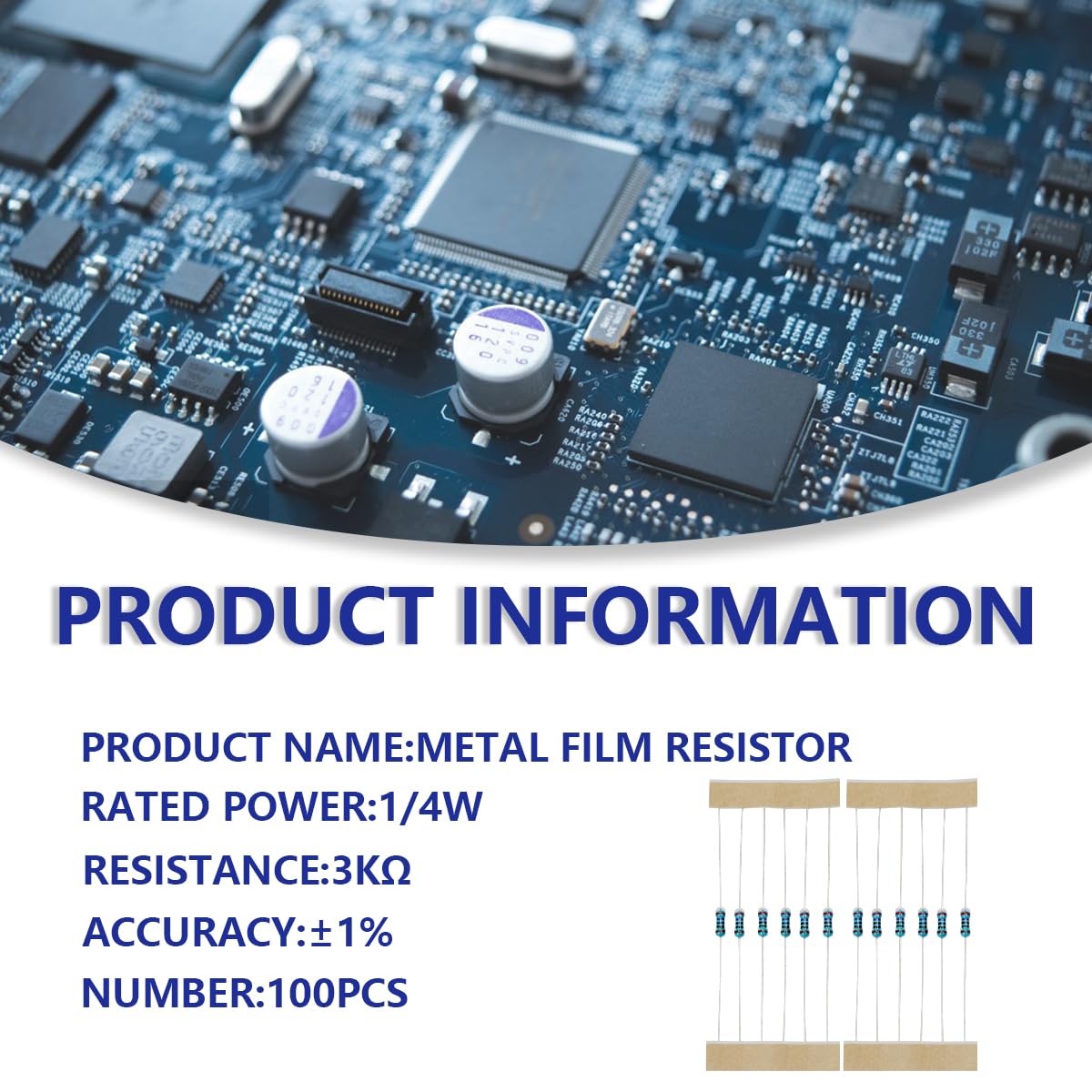 Thumbnail 1 de Innfeeltech 3 kΩ Metallfilmwiderstand 🔧