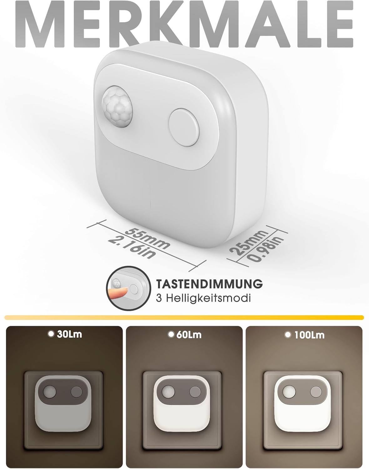 Thumbnail 5 de Emeritpro Nachtlicht Steckdose 2er Set mit Sensor