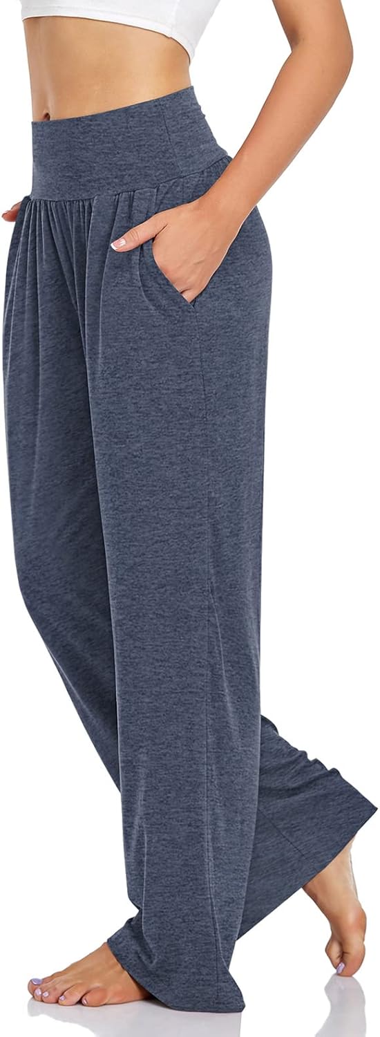 Detalle de UEU Women's Casual Loose Wide Leg Cozy Pants Yoga Sweatpants