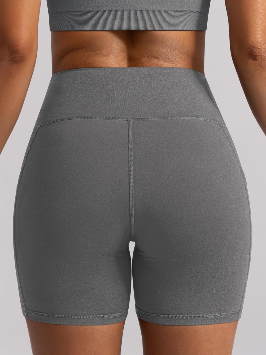 Detalle de AENLLEY Women's High Waisted Cycling Shorts 4 Pack with Pockets