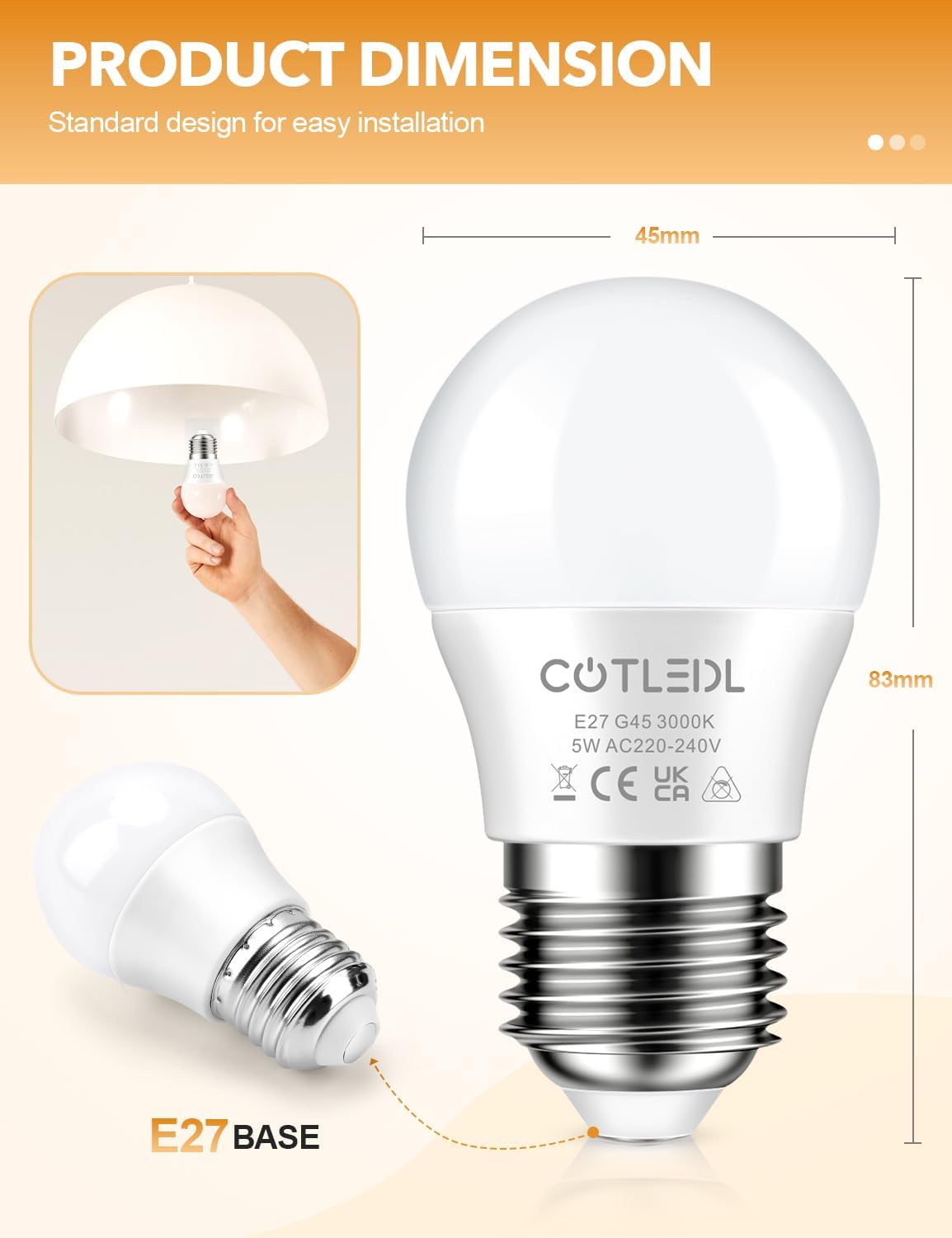 Thumbnail 4 de COTLEDL E27 5W LED Bulb 3000K 500LM