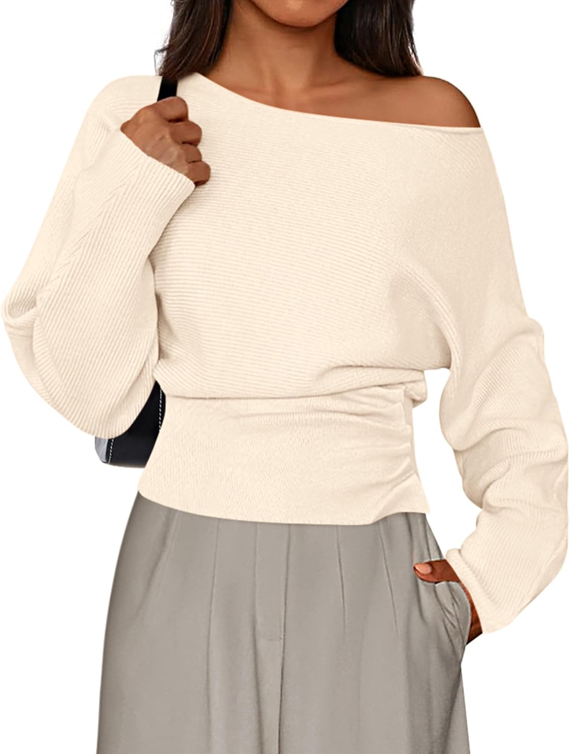 Detalle de PRETTYGARDEN Off The Shoulder Sweater 2026