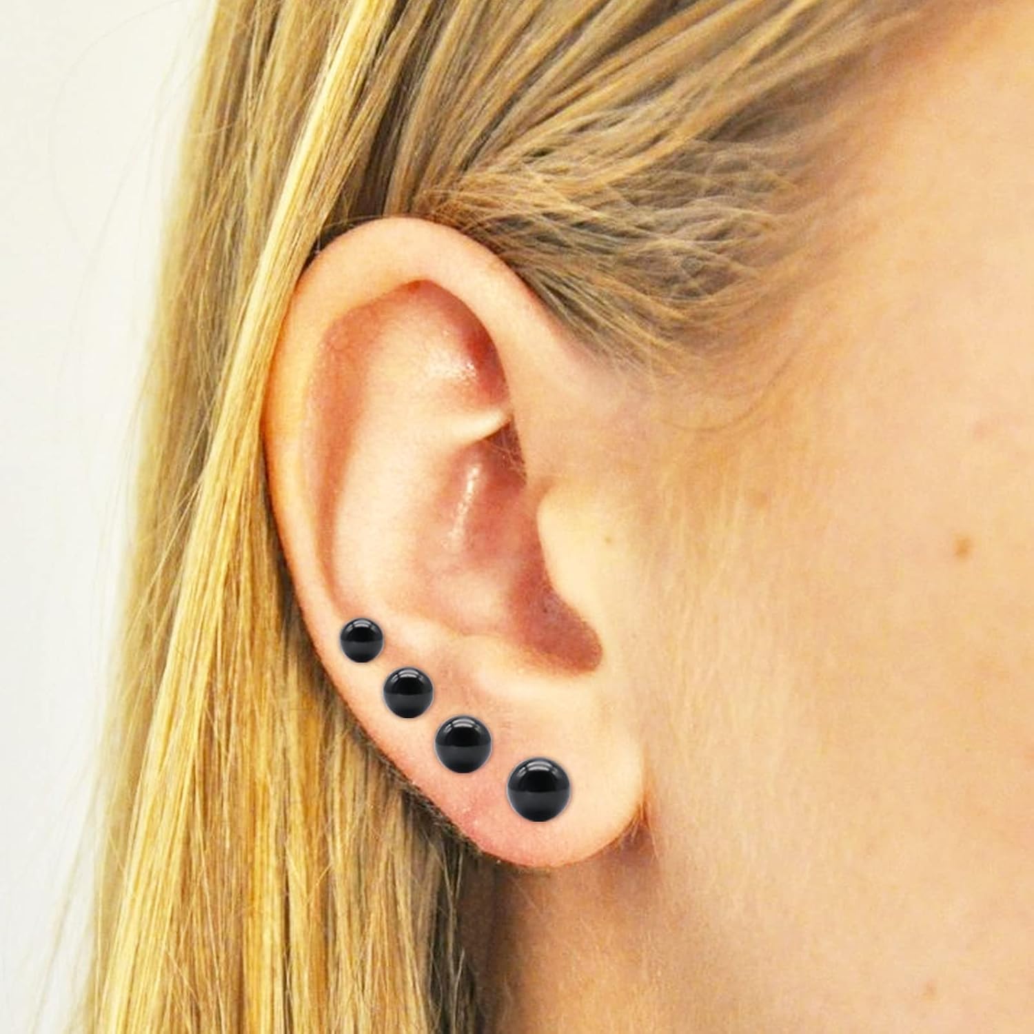 Thumbnail 5 de Titanium ball stud earrings 3mm G23
