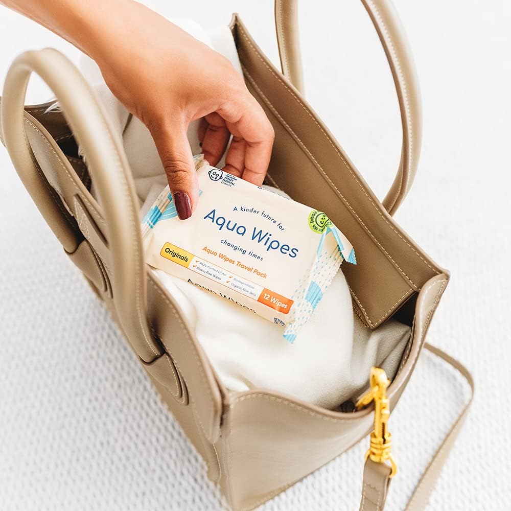 Detalle 2 de Aqua Wipes Originals Travel Size Baby Wipes