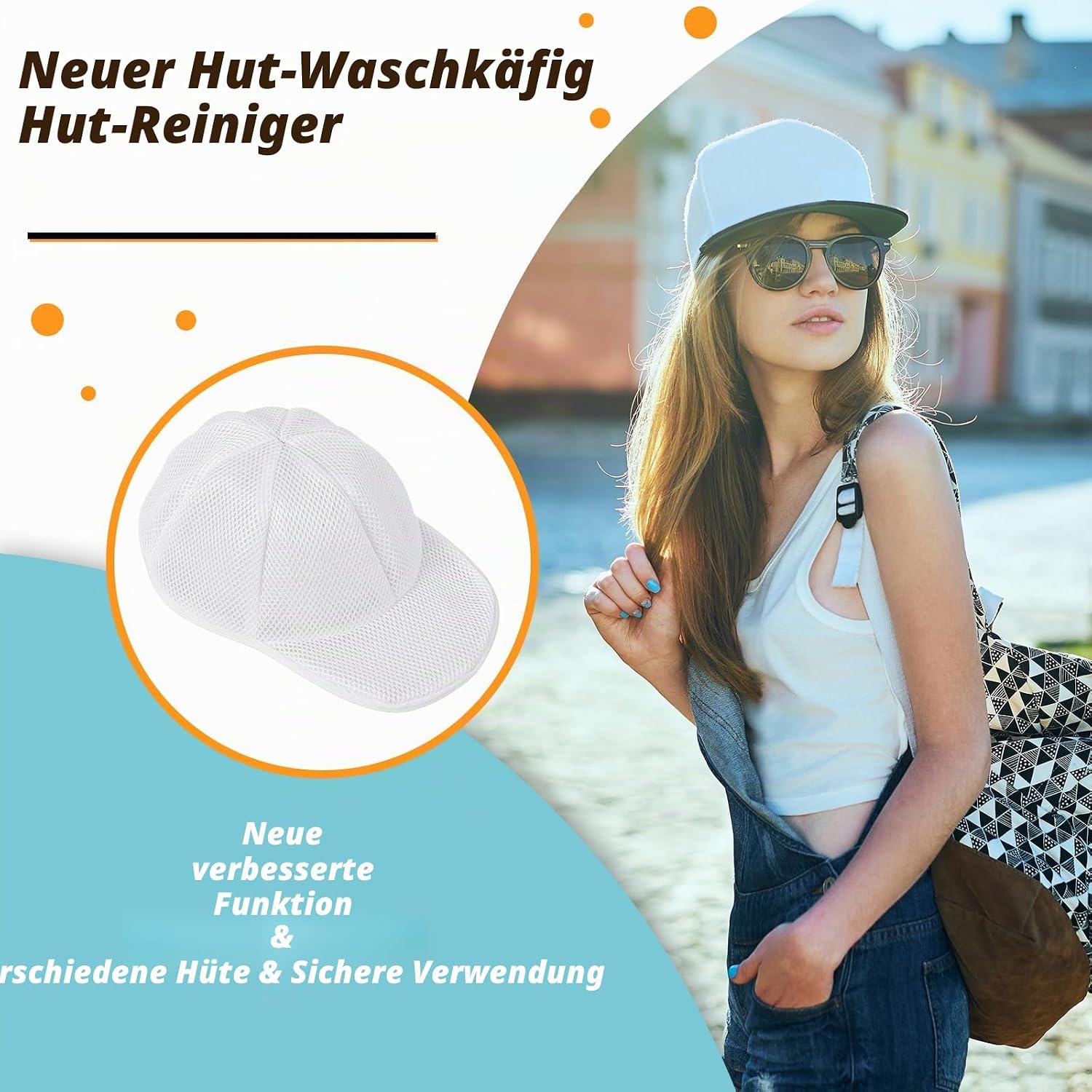 Thumbnail 1 de Coopache 2 Stück Wäschesack Cap Gestell zum Waschen – Kappenwaschanlage aus PP