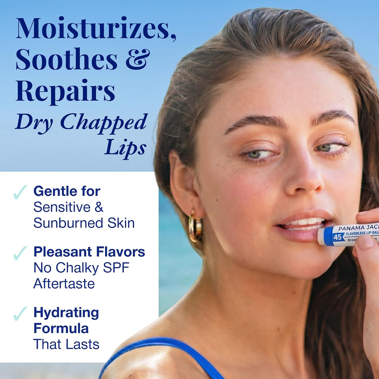 Thumbnail 2 de Panama Jack Sunscreen Lip Balm SPF 45 (Broad Spectrum UVA-UVB) for Dry, Chapped Lips