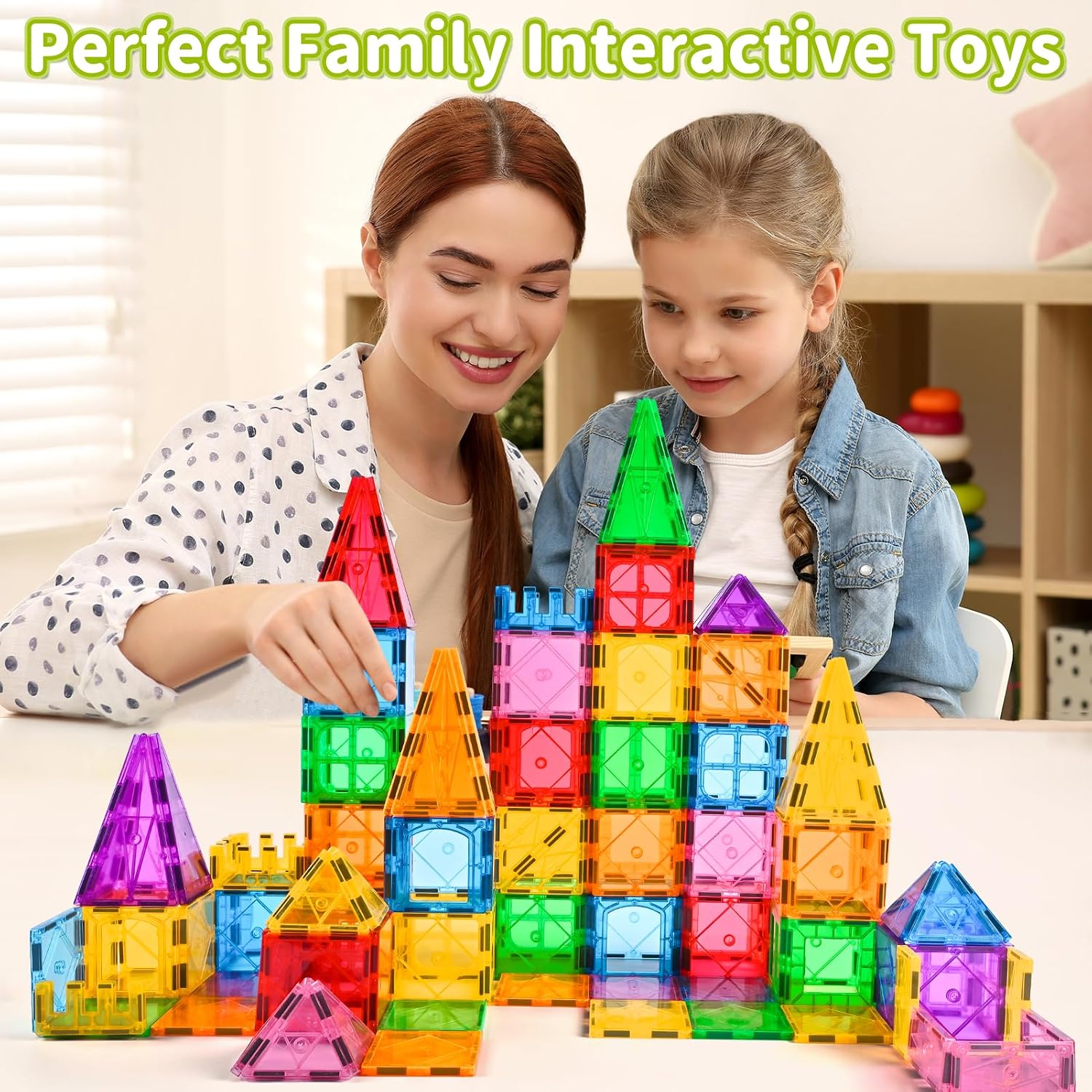 Thumbnail 6 de Katiago Magnetische Bausteine (64 Teile) – magnetisches Konstruktionsspielzeug für Kinder ab 3 Jahren mit 1 Auto