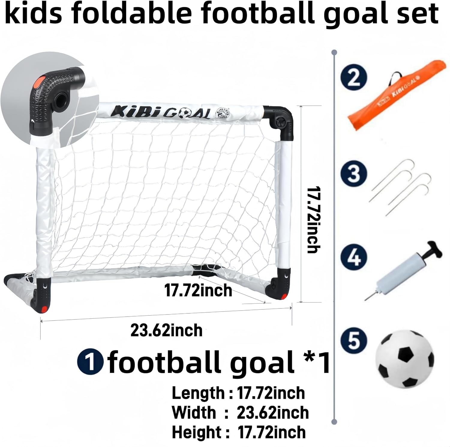 Thumbnail 1 de KiBiGOAL Football Goal Indoor Portable Foldable Mini Goal for Kids