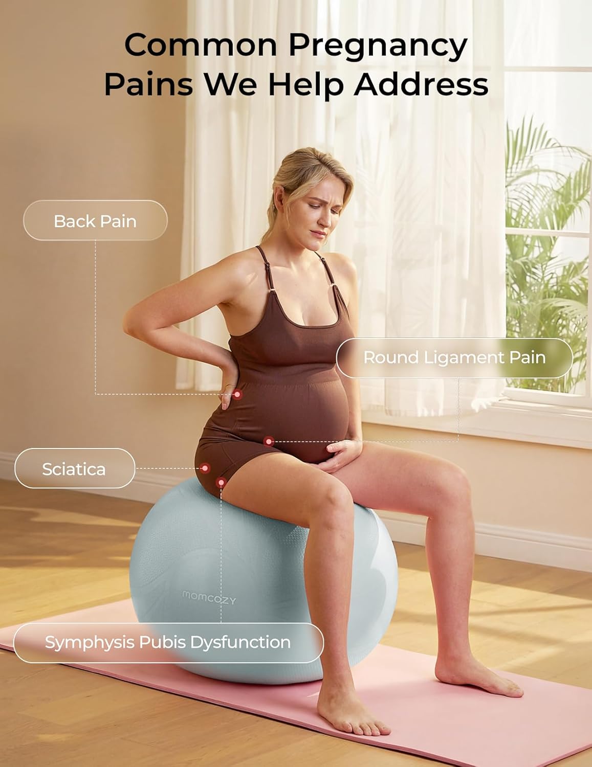 Thumbnail 1 de Momcozy BirthEase Pregnancy Ball Set with App-Based Full-Journey Courses
