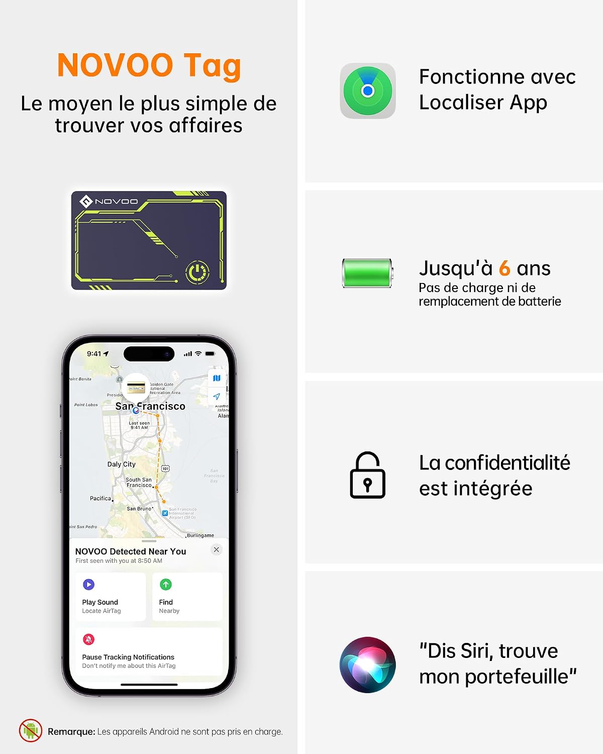 Thumbnail 5 de NOVOO Wallet Tracker Carte 1,6 mm