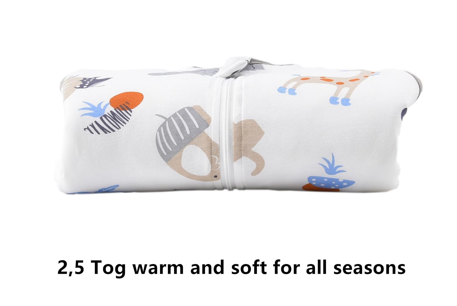 Detalle de Chilsuessy Baby Schlafsack mit Füßen 2,5 Tog – CPC-zertifiziert, Winter/Übergang, Wald Panda (80 cm)
