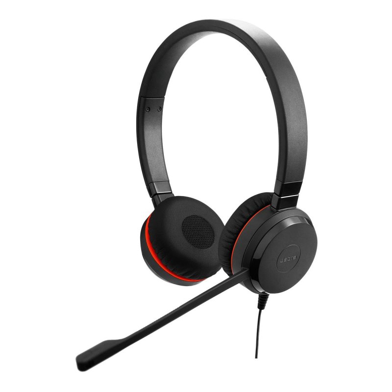 Detalle de Jabra Evolve 20 SE, auriculares binaurales USB-C y USB-A con micrófono con reducción de ruido