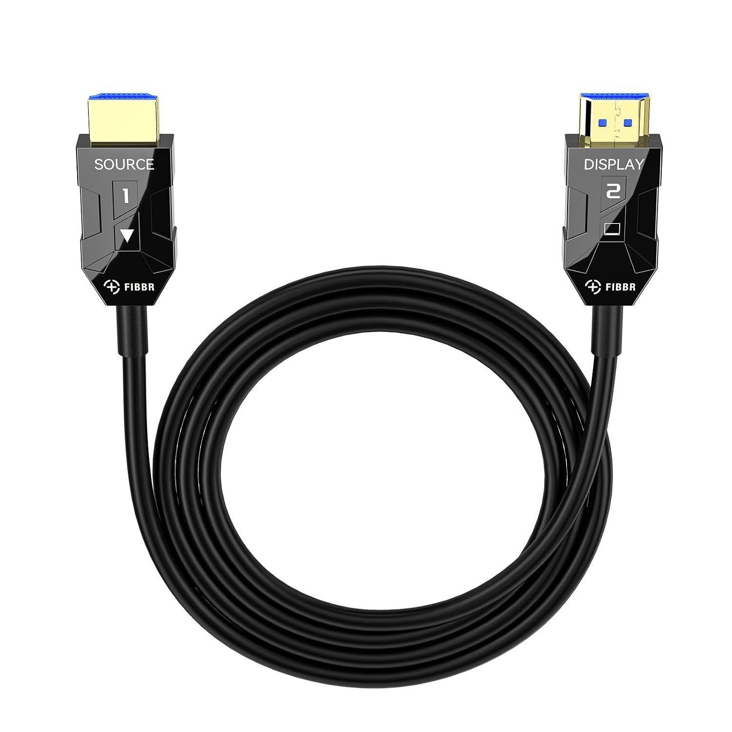 Detalle de FIBBR 8K HDMI Glasfaserkabel 7,5 m – Hochgeschwindigkeits-Verbindung für PS5, Xbox Series X und PC