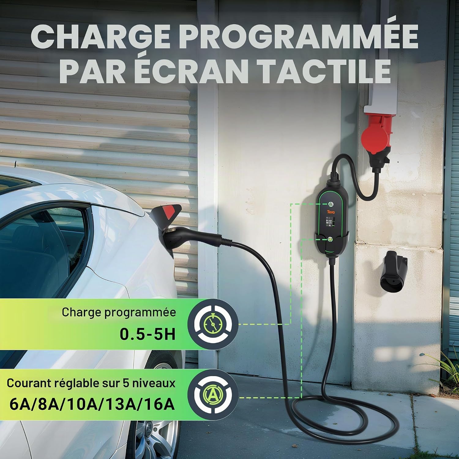 Thumbnail 3 de Tera Mobile Wallbox Type-2 Portable 11 kW – charge rapide et flexible sans installation