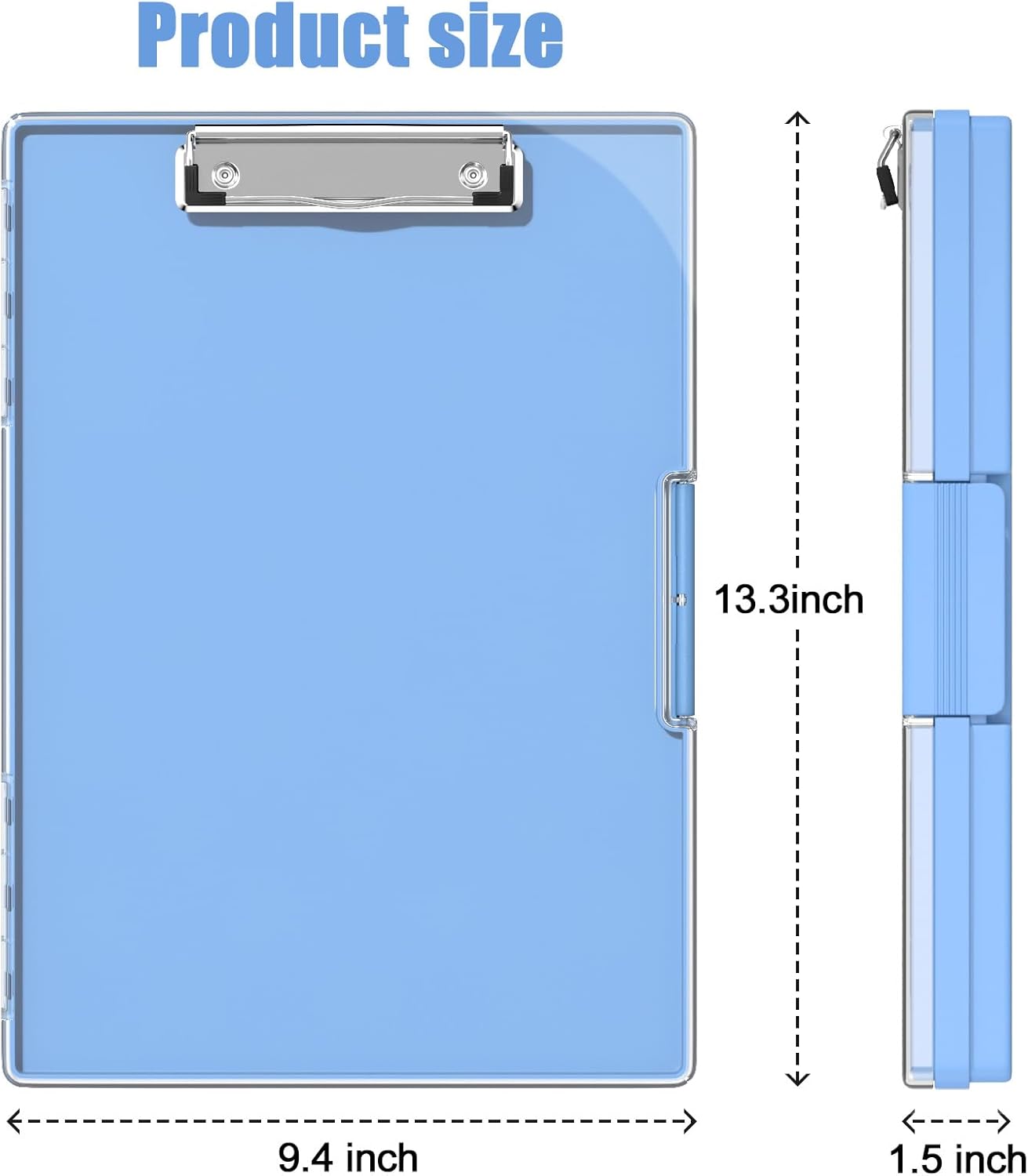 Thumbnail 1 de Hongri Clipboard with Storage 8.5 x 11 Blue
