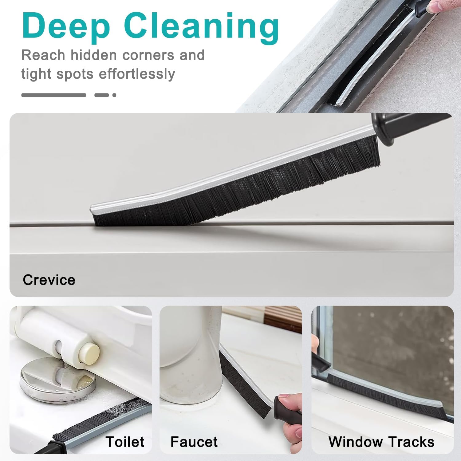 Thumbnail 1 de 6er-Set Hartborsten Eckreinigungsbürste für Fugen & Ecken – robuste Fugenbürste für Bad, Küche & Toilette