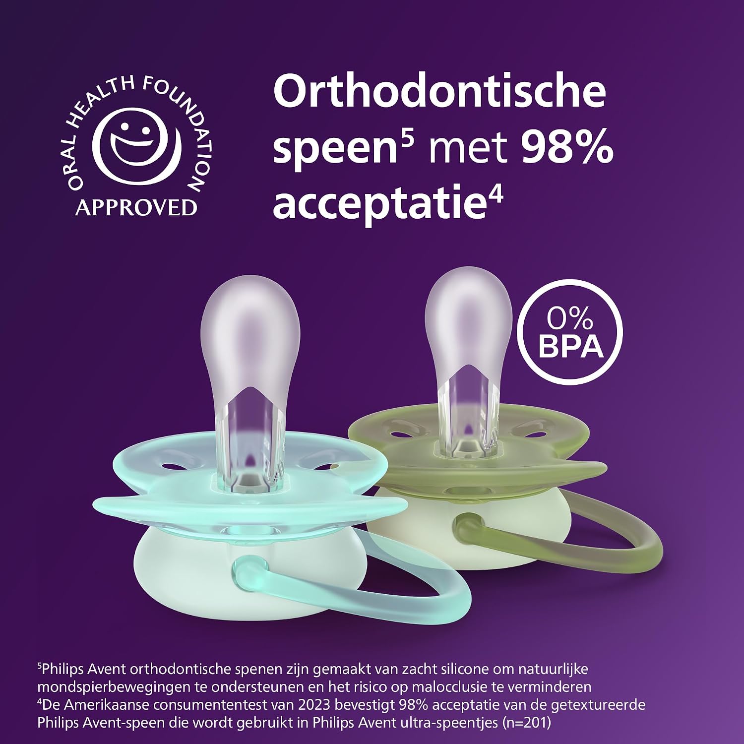 Thumbnail 2 de Philips Avent Ultra Soft SCF094/07 fopspenen 0–6 maanden, lichtgevend