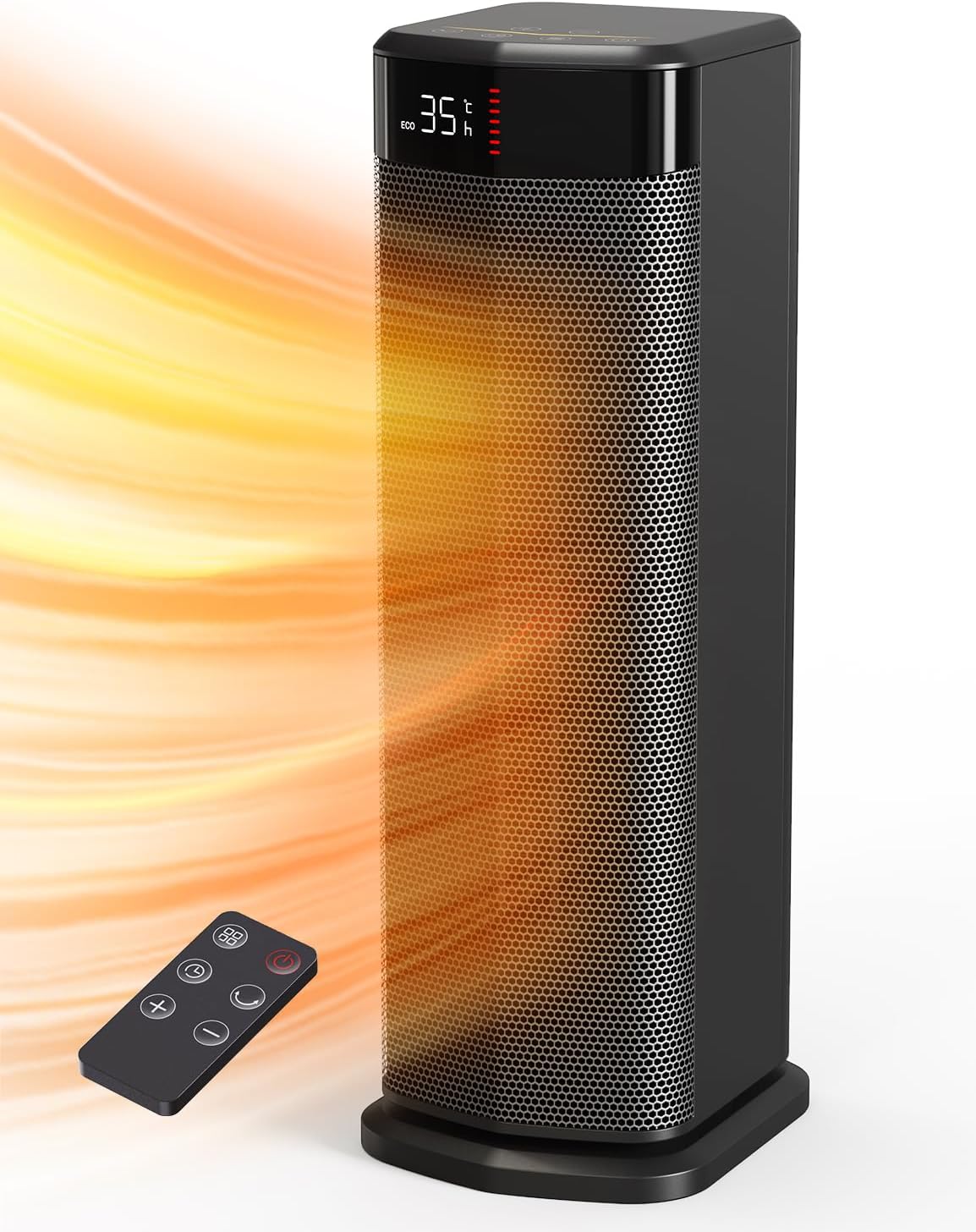 Detalle de QEXREED Heater 2000W electric heater with thermostat