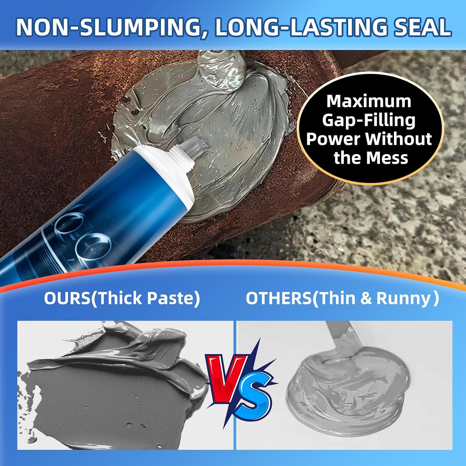 Detalle de NASCA High Temp Exhaust Sealant, 5.3 oz Muffler Repair Paste, 2012°F Heat Resistance