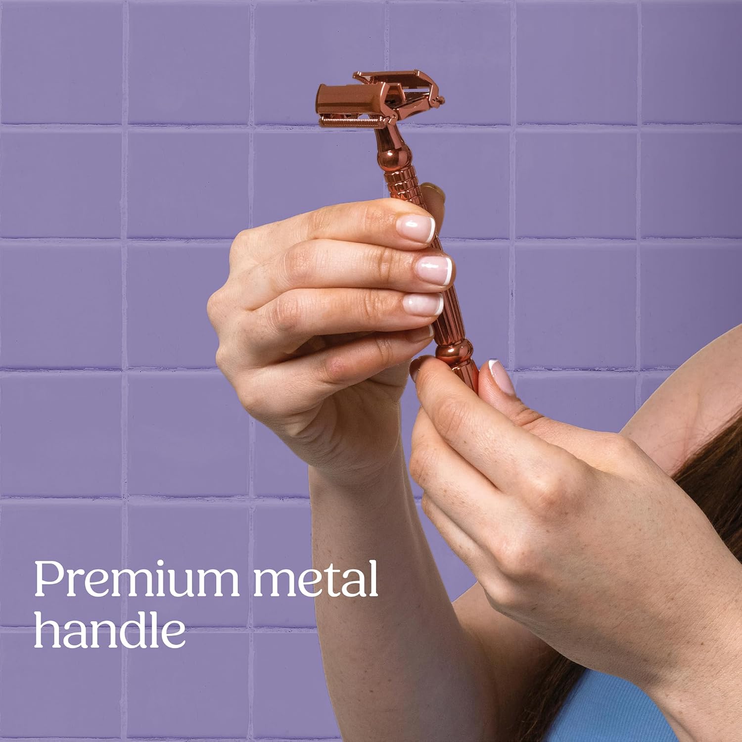 Thumbnail 4 de Wilkinson Sword Intuition Rose Gold Safety Razor for Women – Premium Metal Handle with 10 Refills