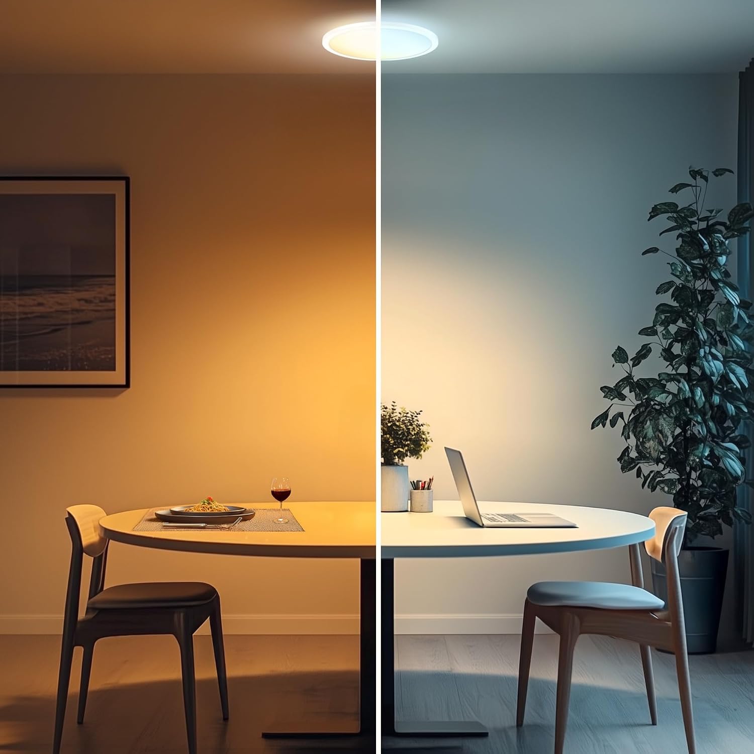 Detalle de innr Smart LED Deckenlampe 30 cm – Zigbee, dimmbar, 2250 Lumen, warm bis kaltweiß