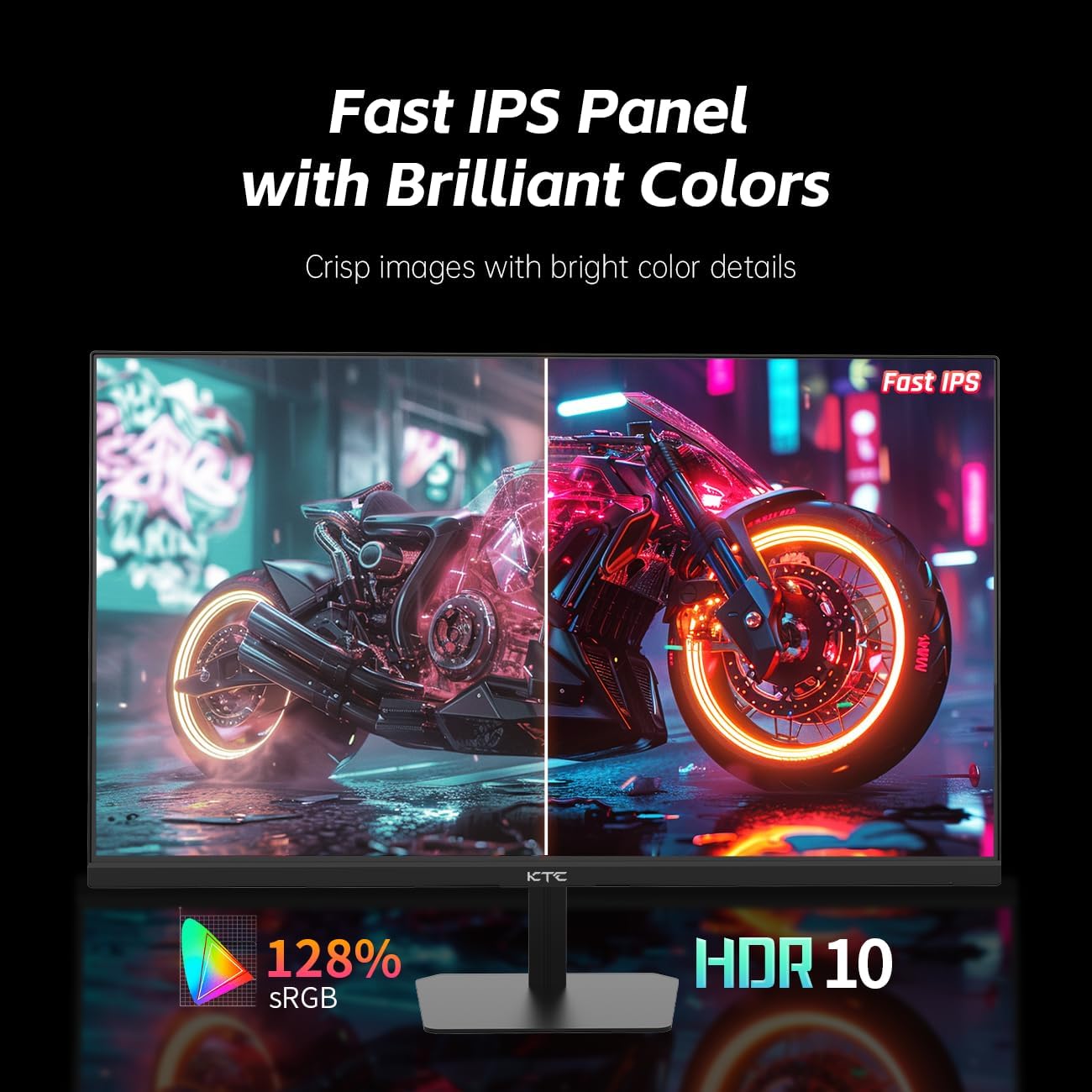 Detalle de KTC 24.5'' Gaming Monitor: Fast IPS, 180Hz, HDR10 & 128% sRGB