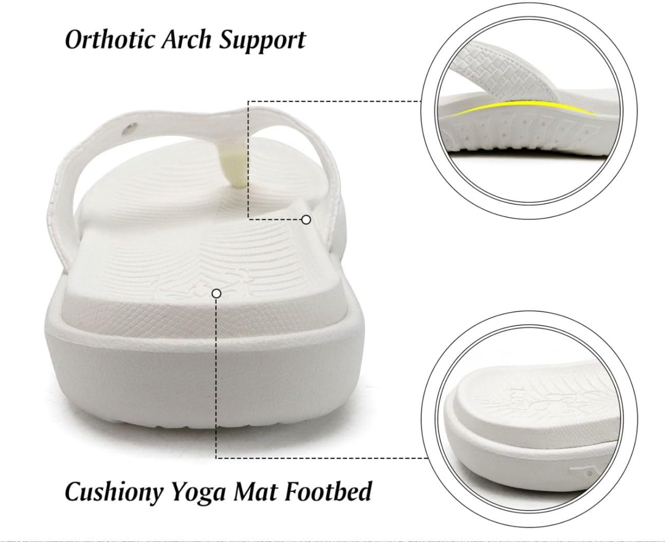 Thumbnail 4 de KuaiLu Women's Flip Flops with Arch Support and Yoga Mat Insole