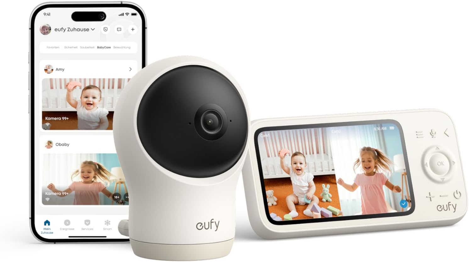 Detalle de eufy C10 Babyphone 2K mit 12 Std Akku
