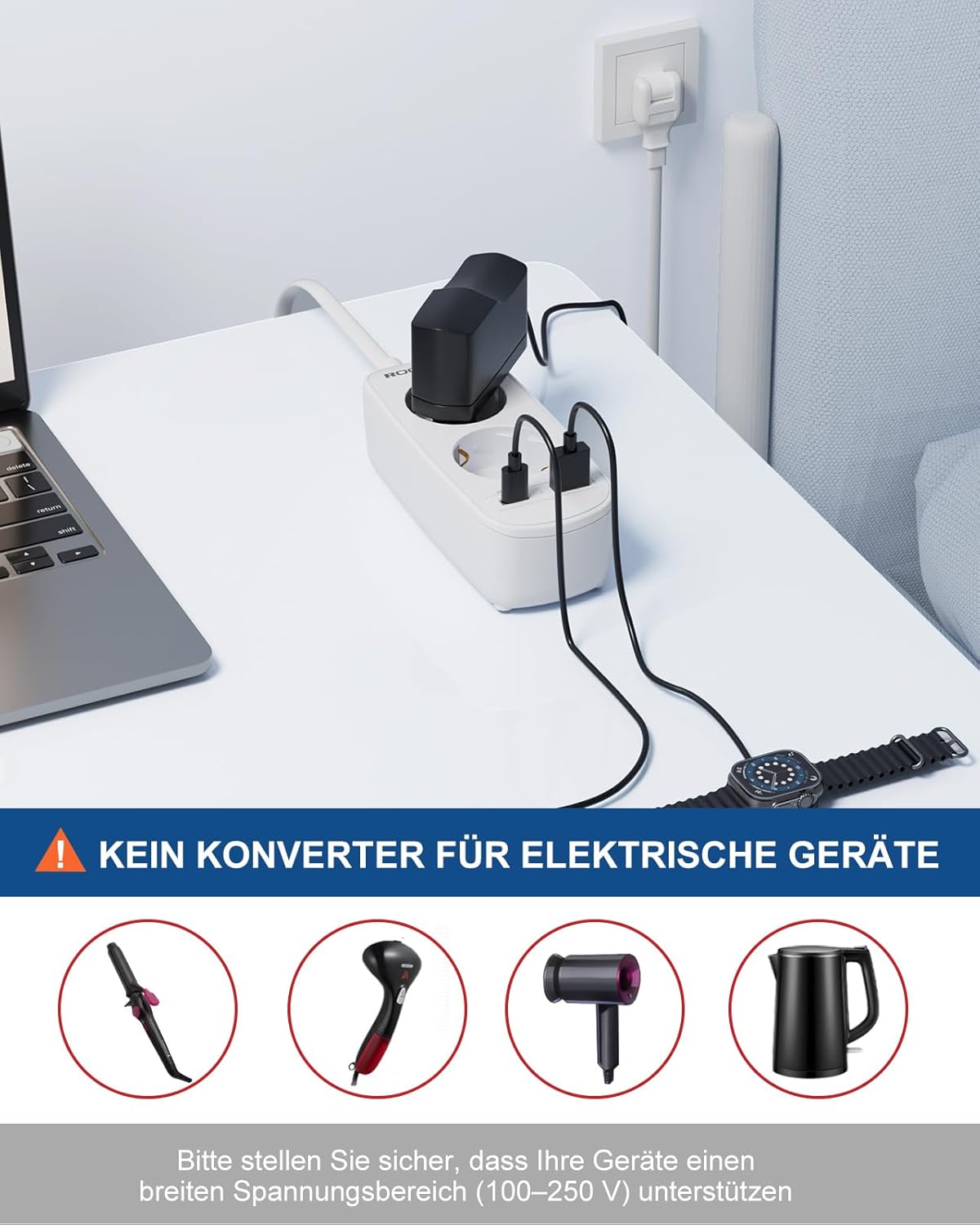Thumbnail 6 de Japanischer Reiseadapter PD20W USB Schnellladekabel 1,5 m Typ A