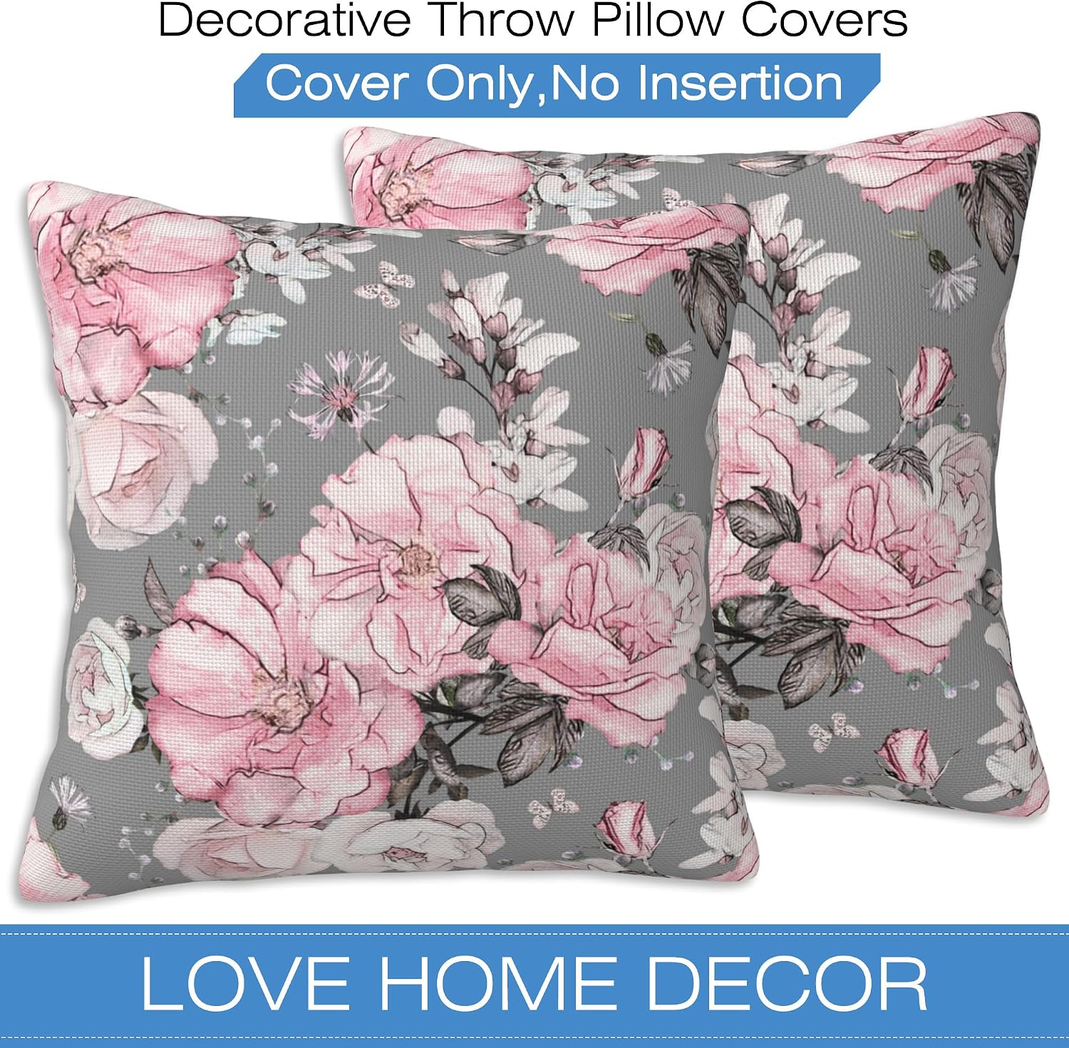 Detalle de Naqiuli Throw Pillow Covers, 18 x 18 Inches