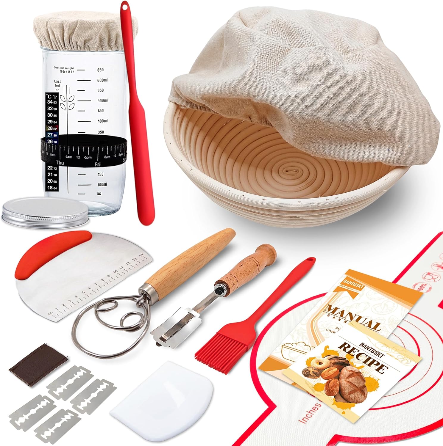 Detalle de BANTBSKT Sourdough Starter Kit 24 oz 🍞