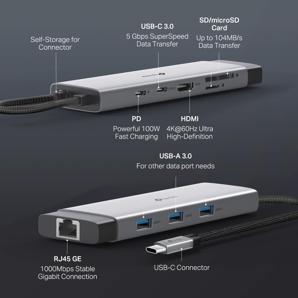 Detalle 2 de TP-Link UH9120C Docking Station USB‑C Hub PD100W