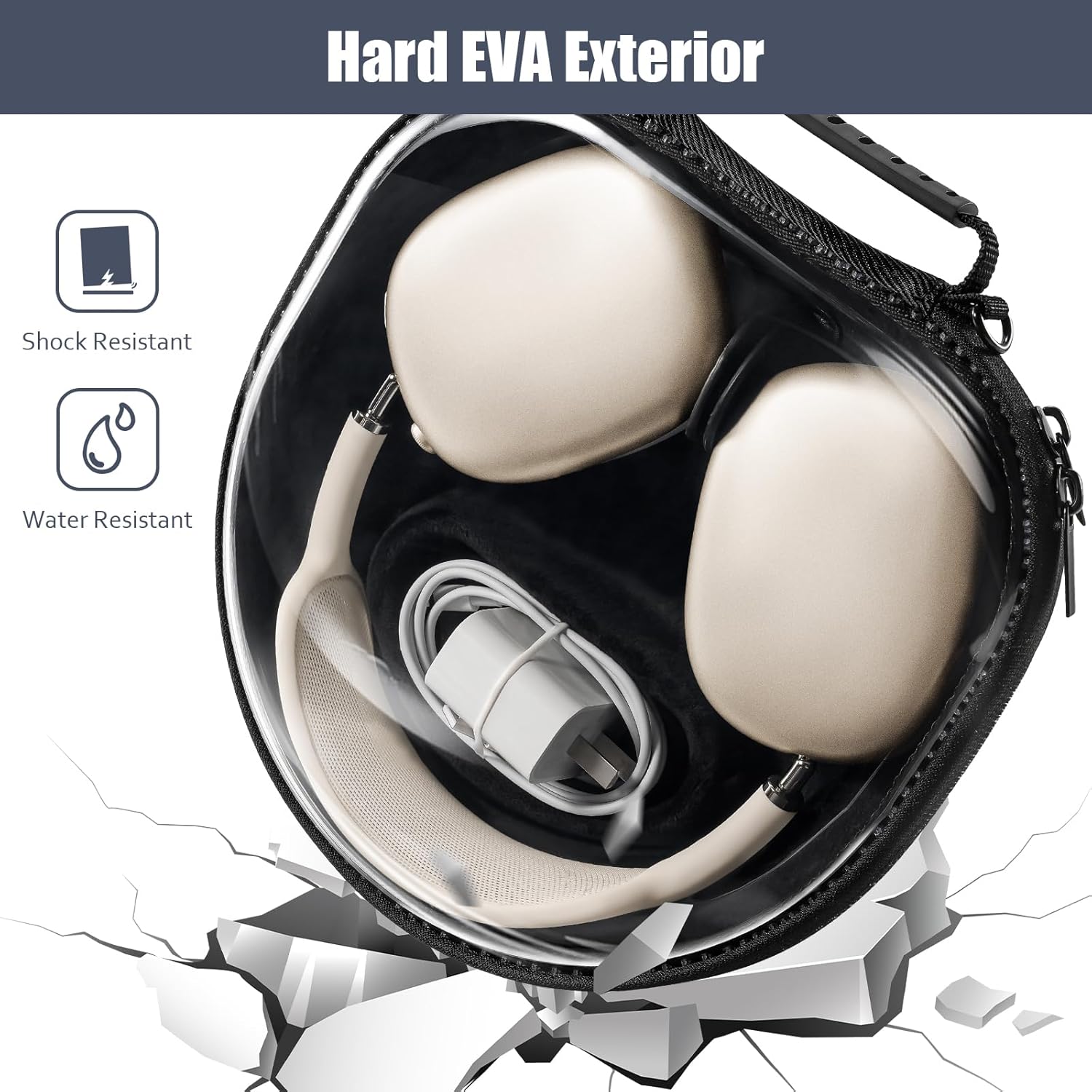 Thumbnail 5 de ProCase Kopfhörerhülle für AirPods Max (2020) – wasserdichte Reisetasche mit Schlafmodus, schwarz