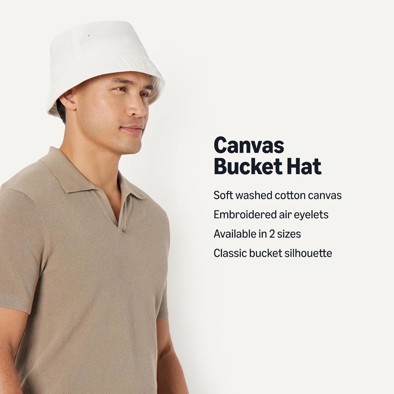 Detalle de Amazon Essentials Men's Washed Nylon Bucket Hat with Air Eyelets