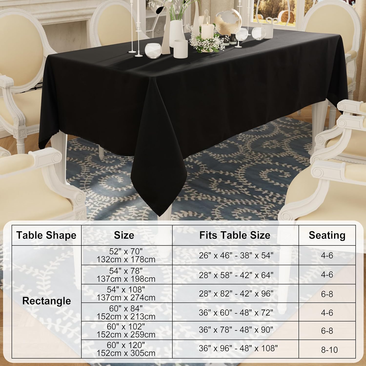 Thumbnail 6 de Smiry Rectangle Table Cloth, 60x84 📐