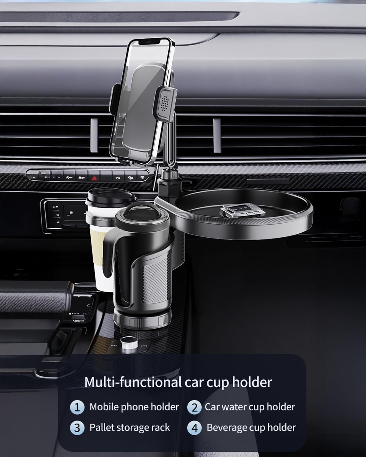 Detalle 2 de FLAIDO 4-in-1 Car Tray für Roadtrips