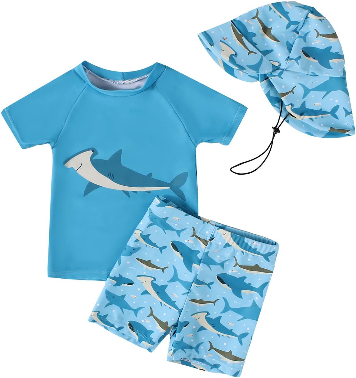 WYTbaby Costume da bagno per bambini, due pezzi, maniche corte, 3 mesi – 3 anni