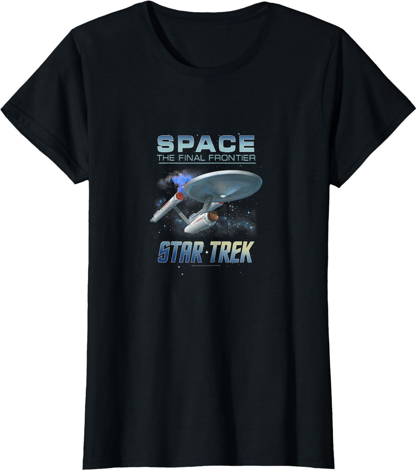 Detalle de Star Trek Space The Final Frontier U.S.S. Enterprise maglietta con licenza ufficiale