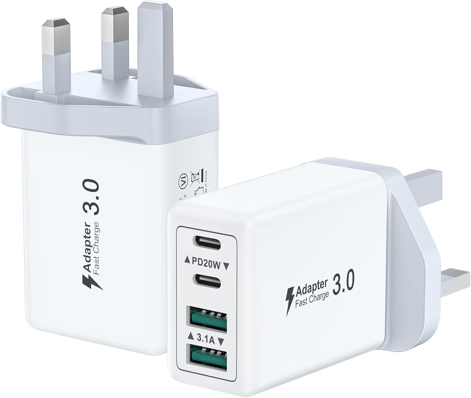 Detalle de USB C Plug 40W 4‑Port Fast Charger for iPhone and Samsung
