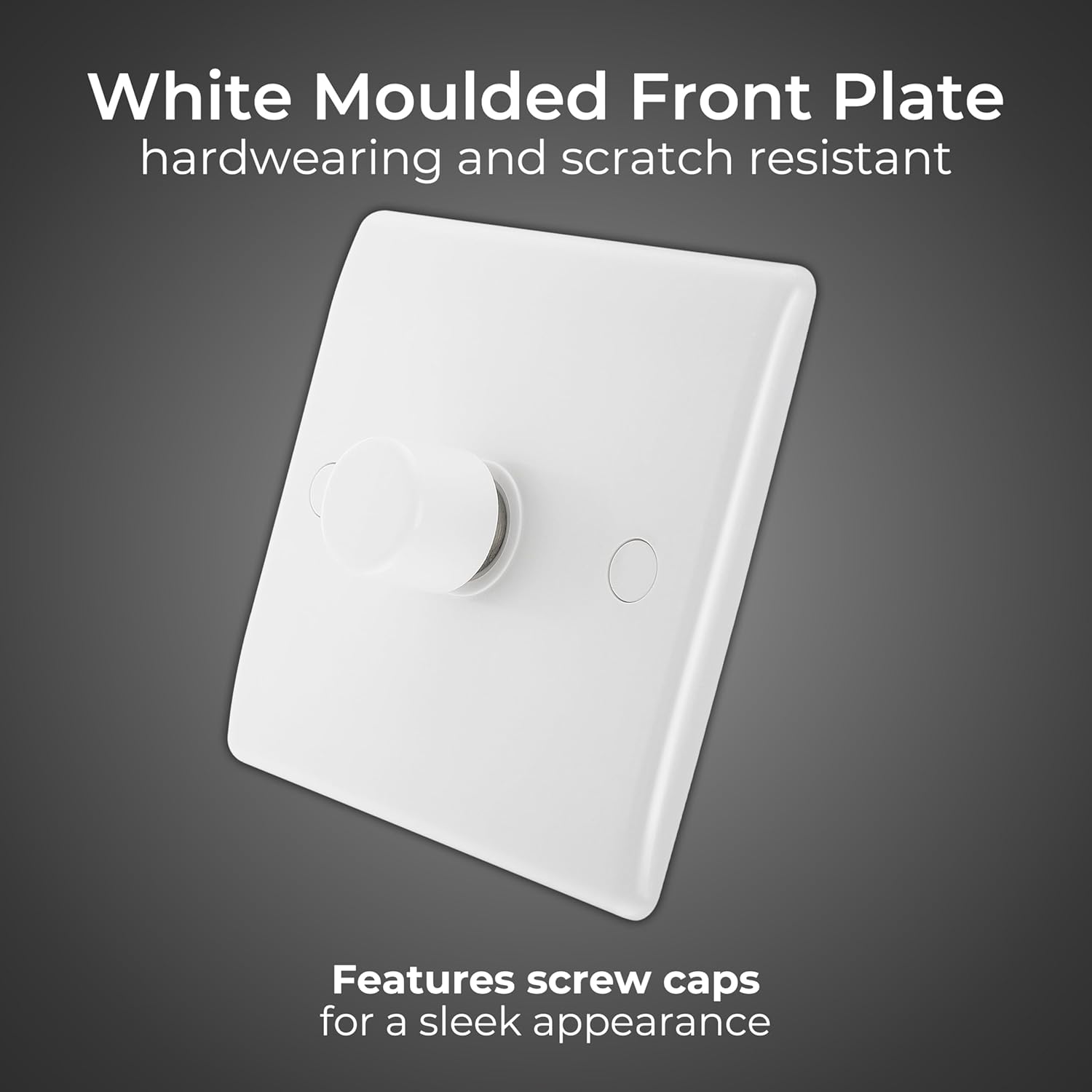 Thumbnail 1 de BG Electrical Nexus 800 Series Intelligent Single Wall Dimmer Switch, 2 Way, Round Edge, White Moulded, 200W (881)