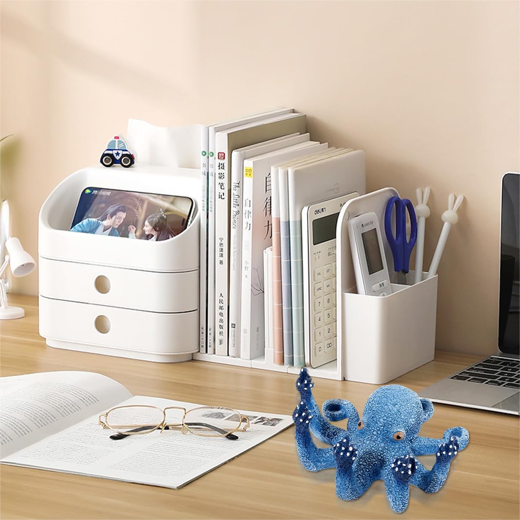 Detalle de DIYBravo Blue Glowing Octopus Aquarium Ornament (2.5 × 5 × 5 in)