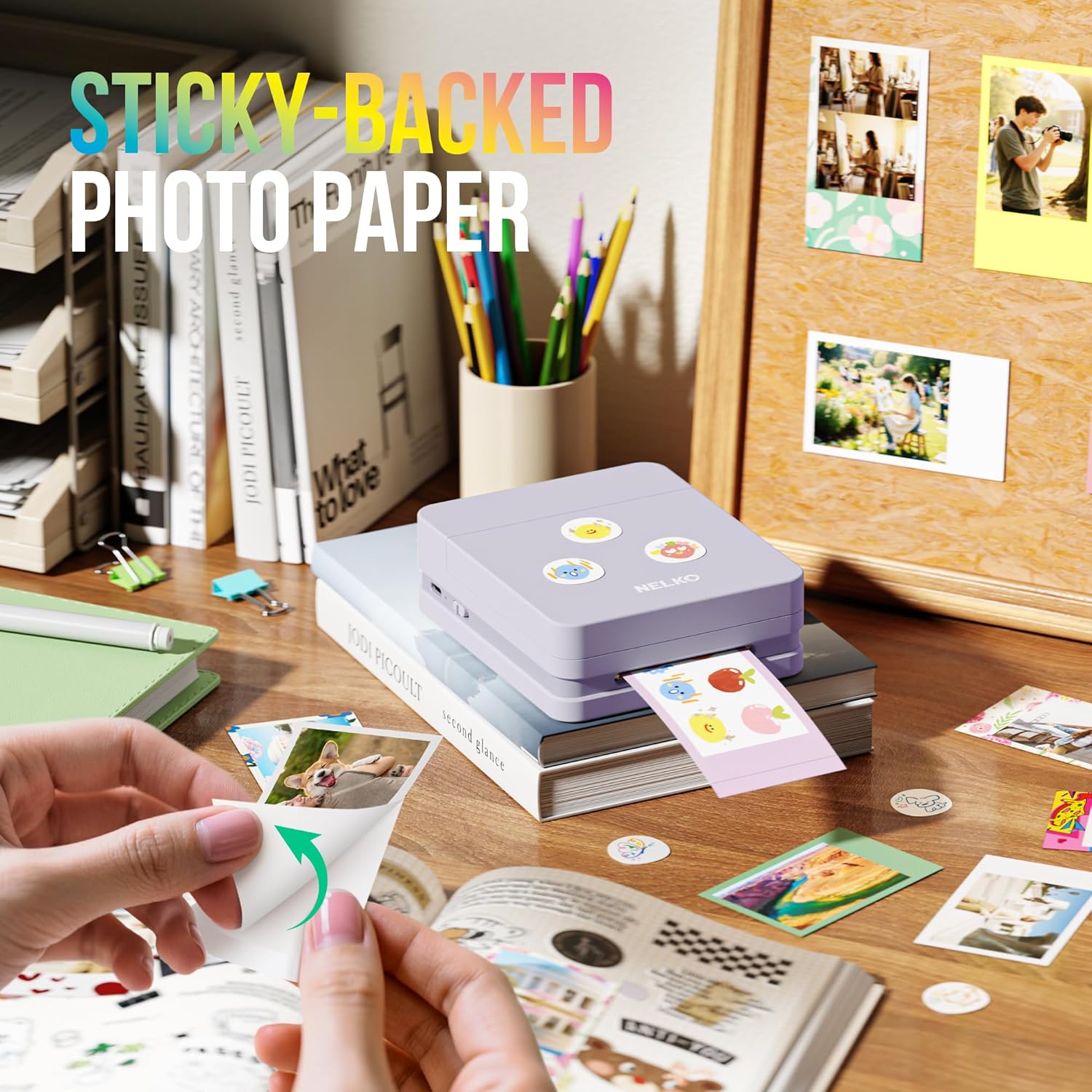 Thumbnail 6 de Nelko PP01 mini stampante fotografica portatile a colori (viola) con stampa da cellulare