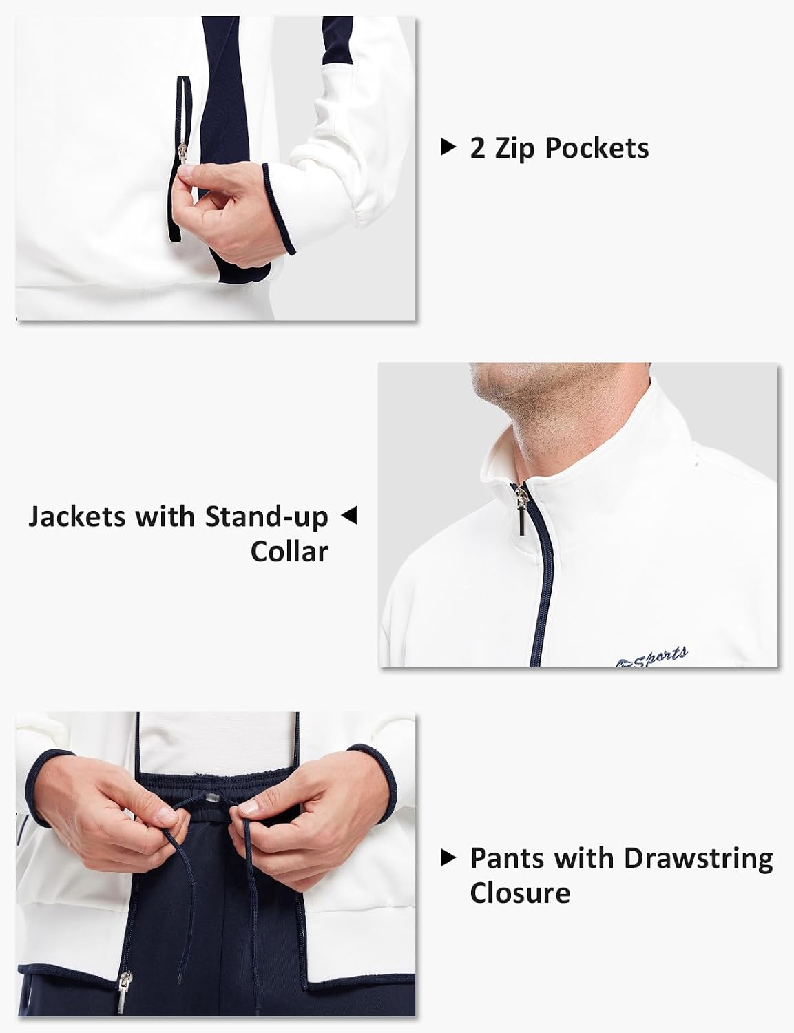 Detalle 2 de TBMPOY Men's Tracksuit 2-Piece Full Zip