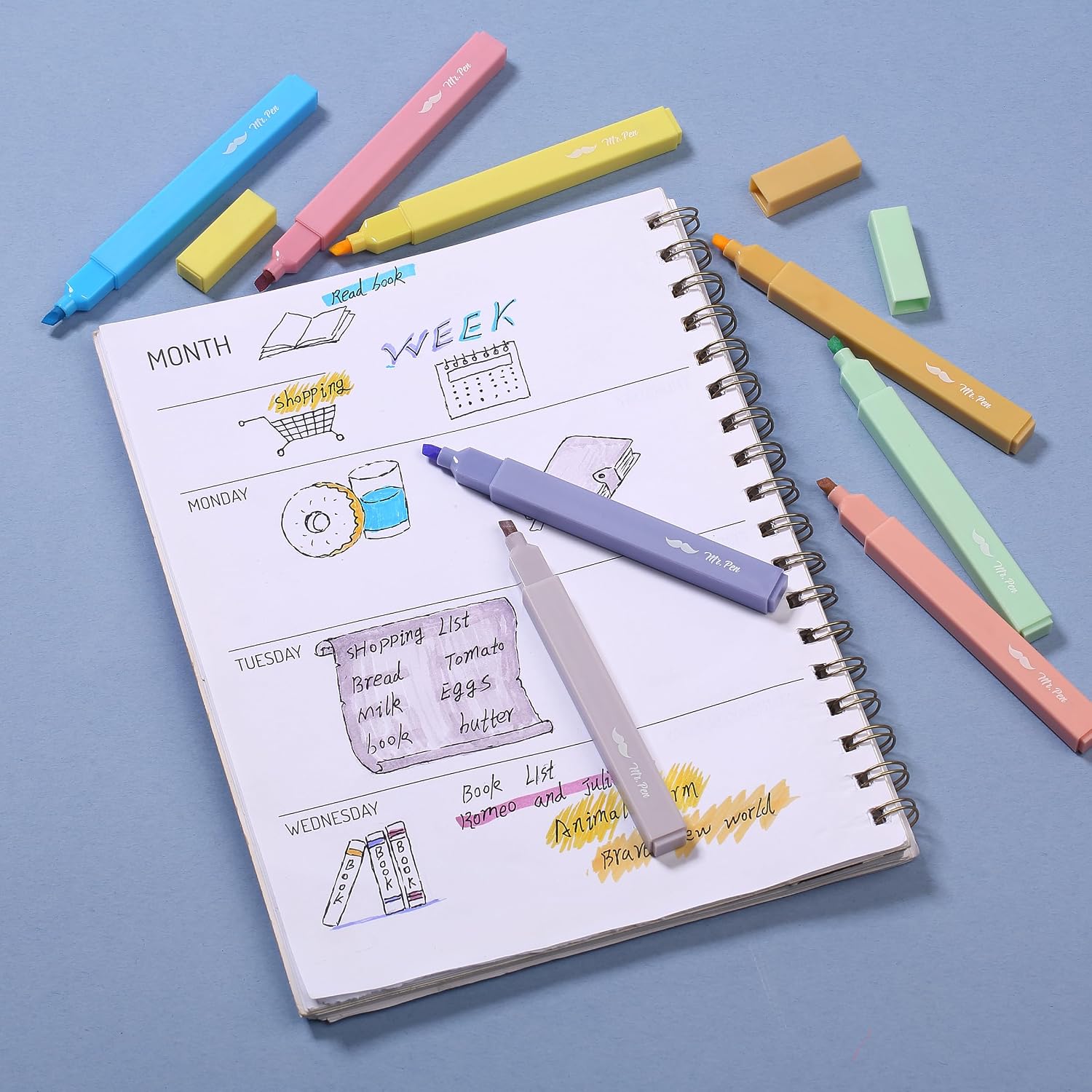 Thumbnail 6 de Mr. Pen Highlighters 8 Pack