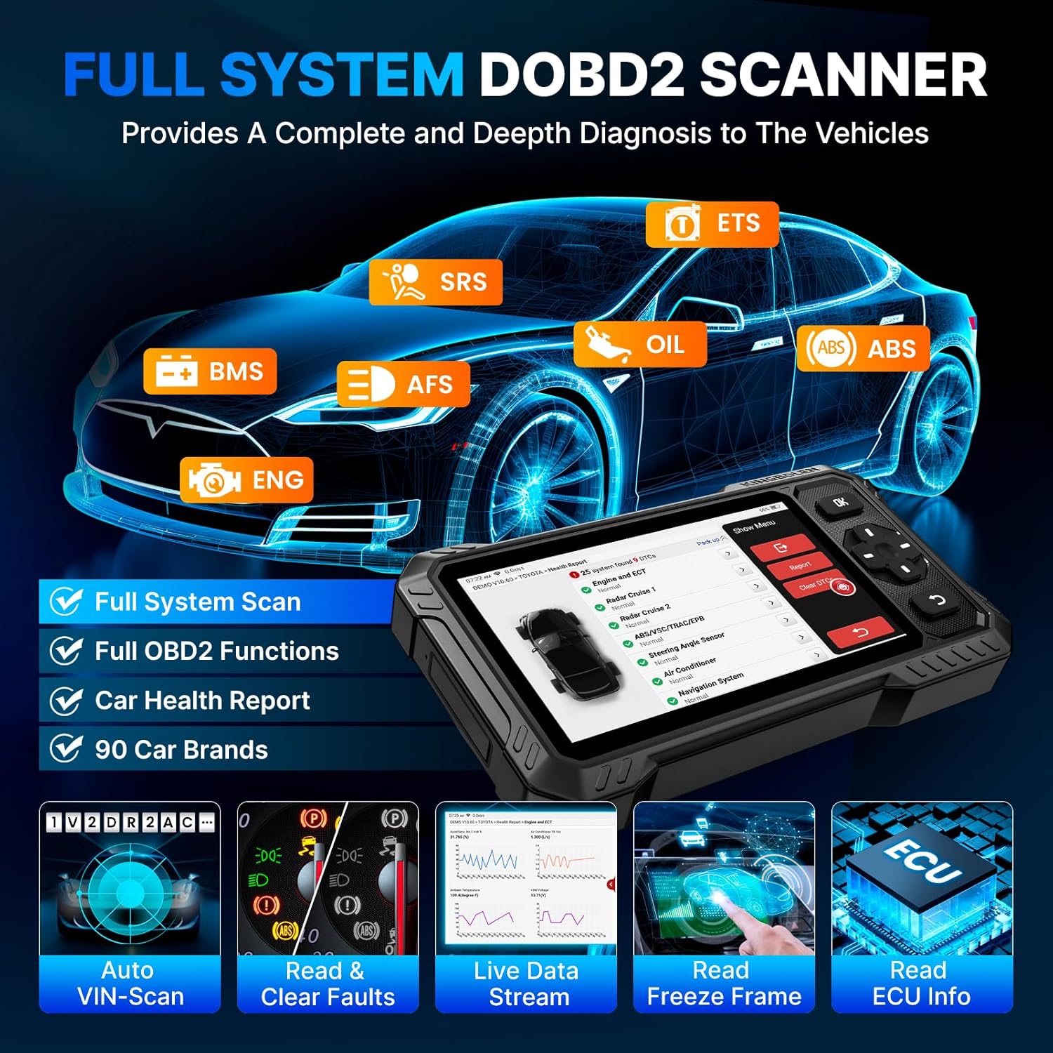 Detalle 2 de KINGBOLEN S6 Elite OBD2 scanner with 15 resets