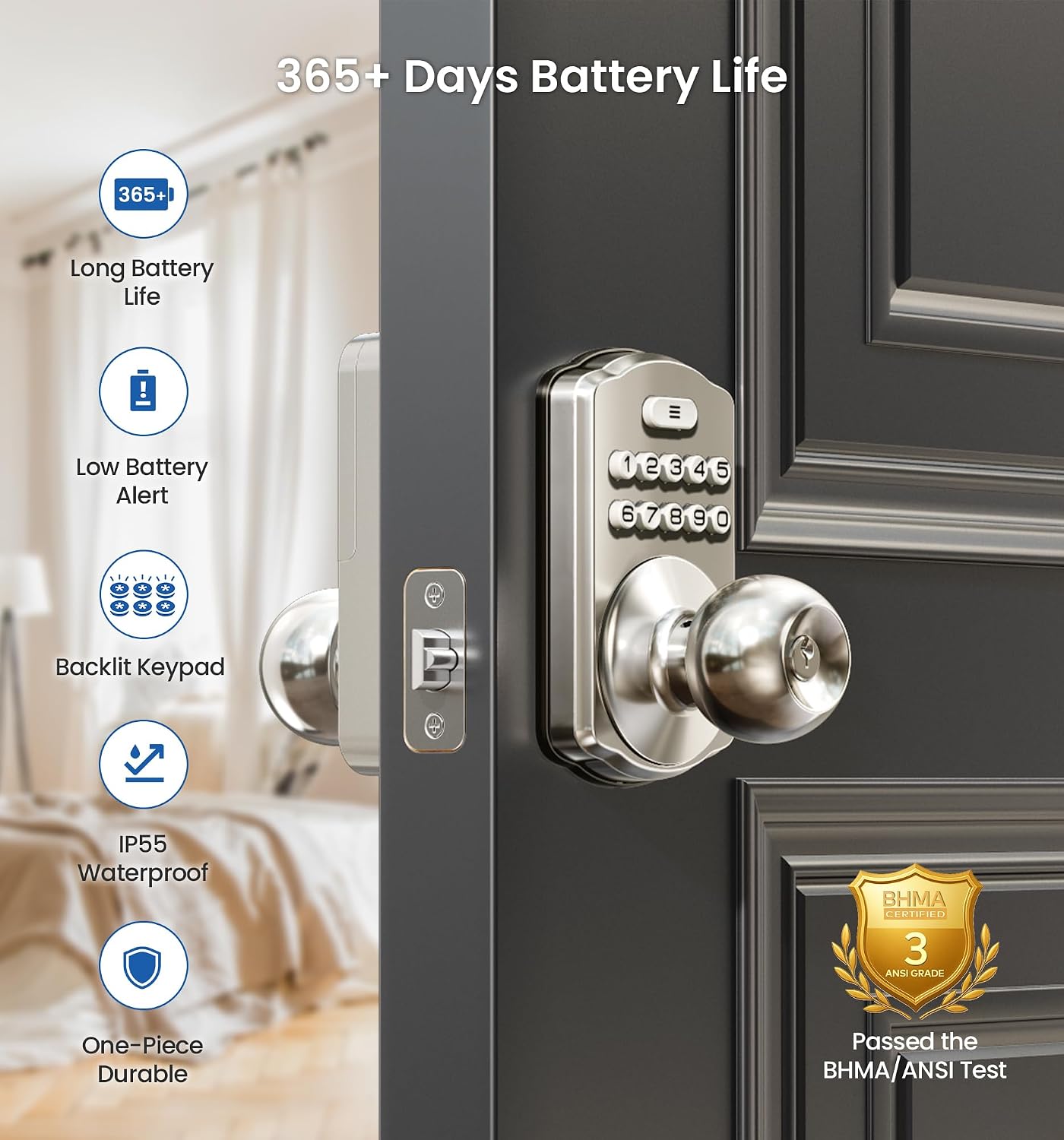 Detalle de Veise Keypad Door Knob, KS03