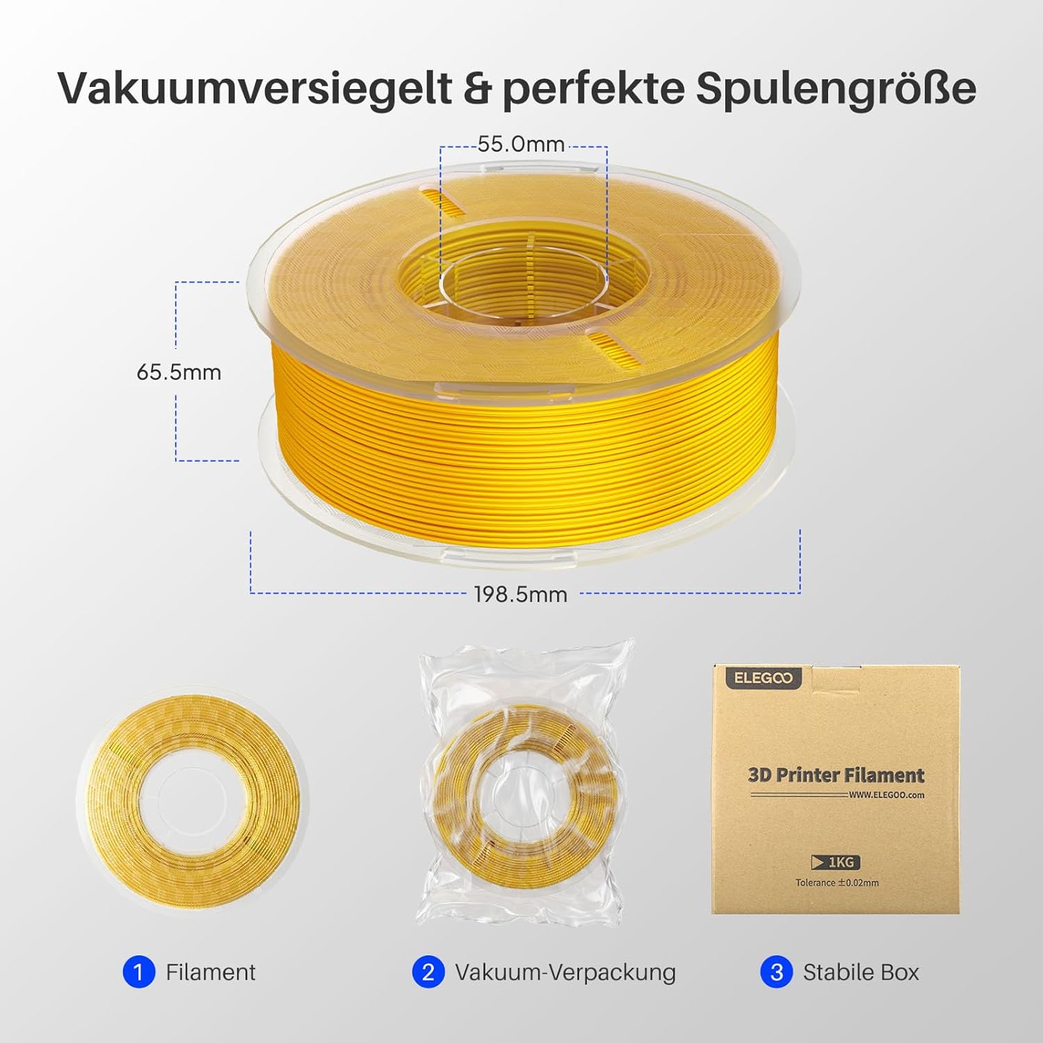 Thumbnail 6 de ELEGOO Silk PLA Filament, 1.75 mm Purple-Black Dual-Colour, 1 kg Spool